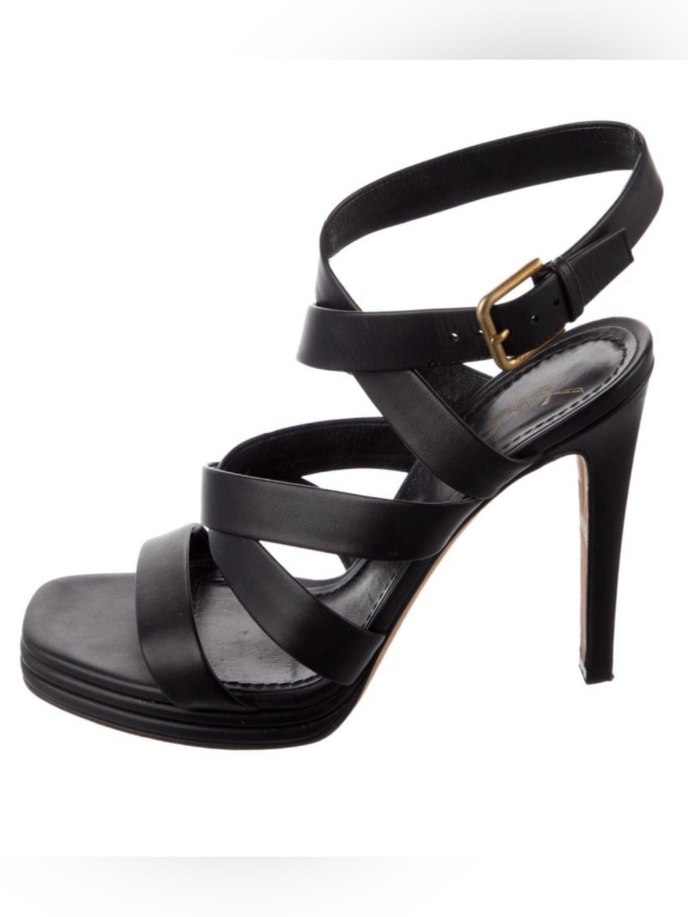 Yves Saint Laurent Montaigne 105 Platform Strappy Sandals